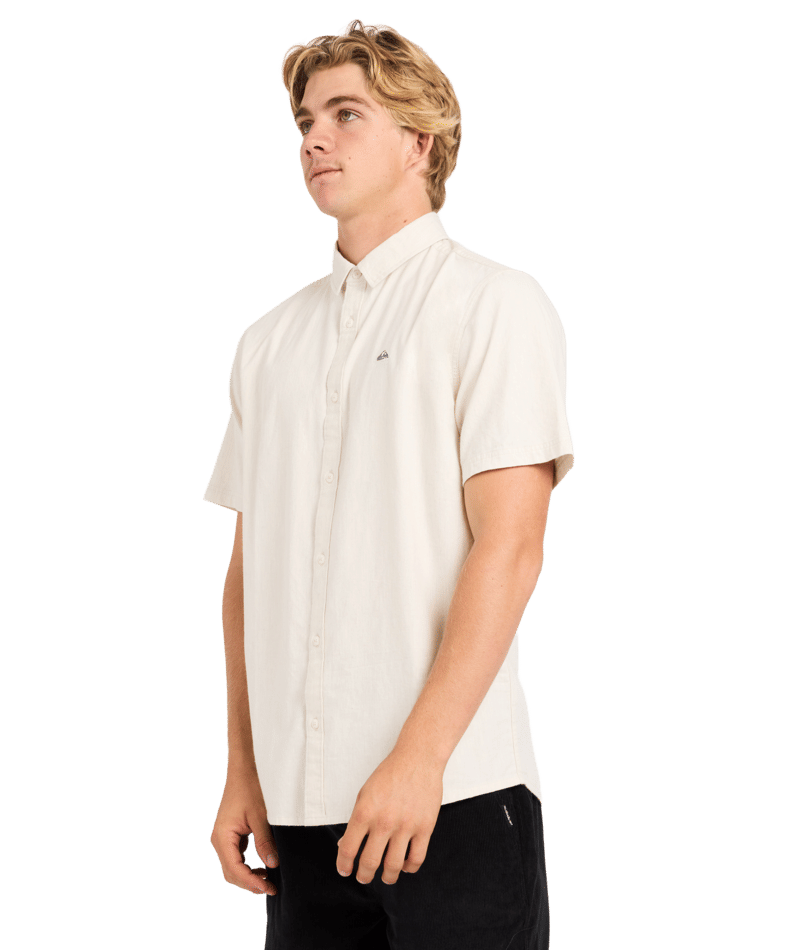 Quiksilver Classic Stretch Shirt Ss in BONE WHITE