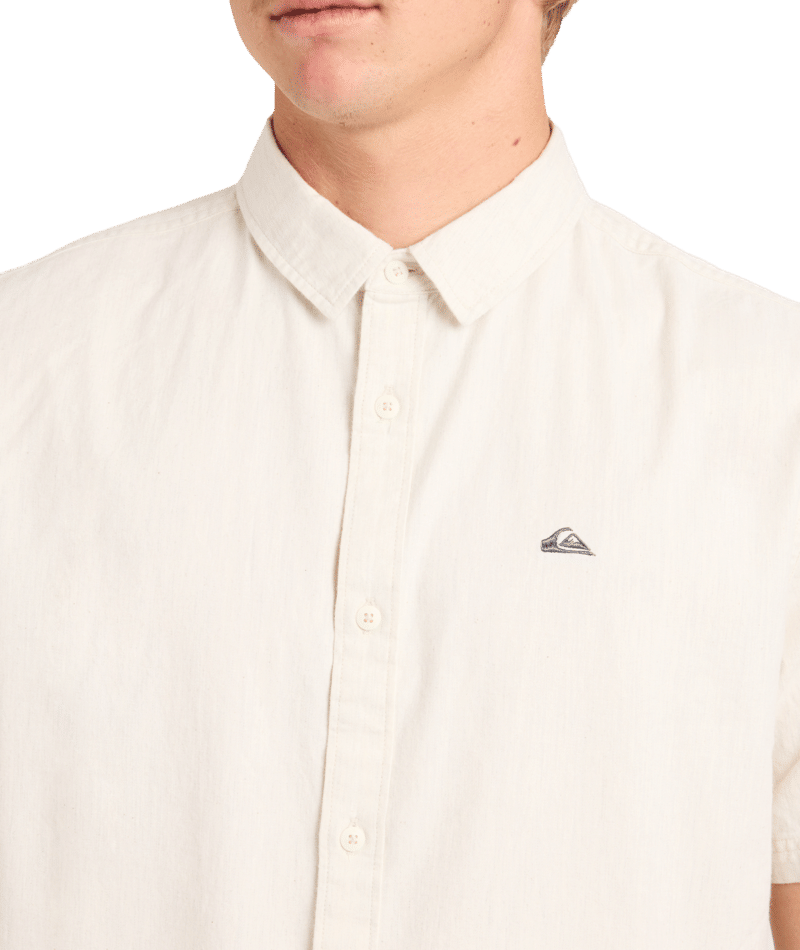 Quiksilver Classic Stretch Shirt Ss in BONE WHITE