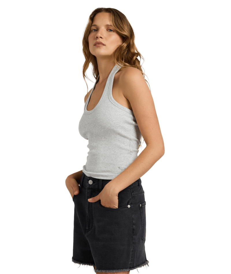 Roxy Base Rib Halter in GREY MARLE
