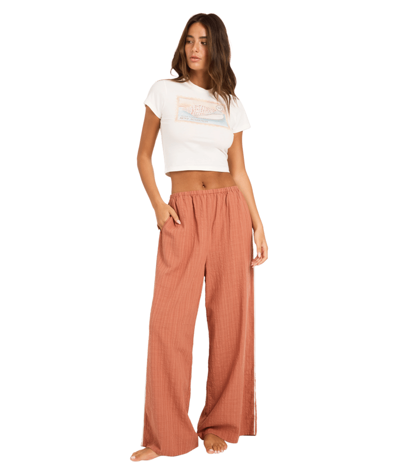 Roxy Costa Check Pant in CHUTNEY