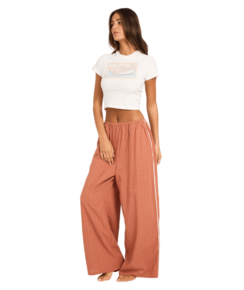 Roxy Costa Check Pant in CHUTNEY