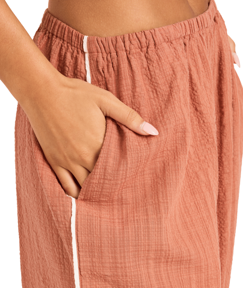 Roxy Costa Check Pant in CHUTNEY