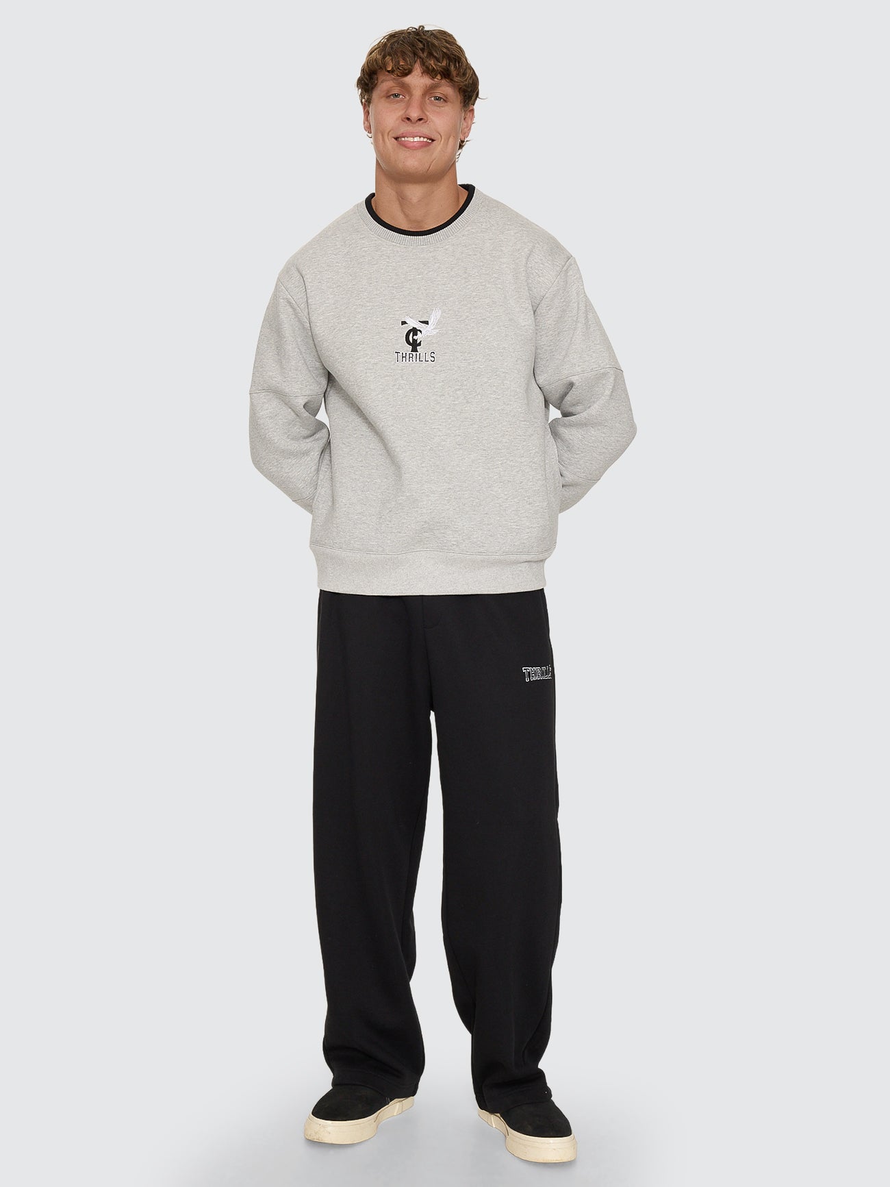 Thrills Co A Grade Track Pant - Black in Black