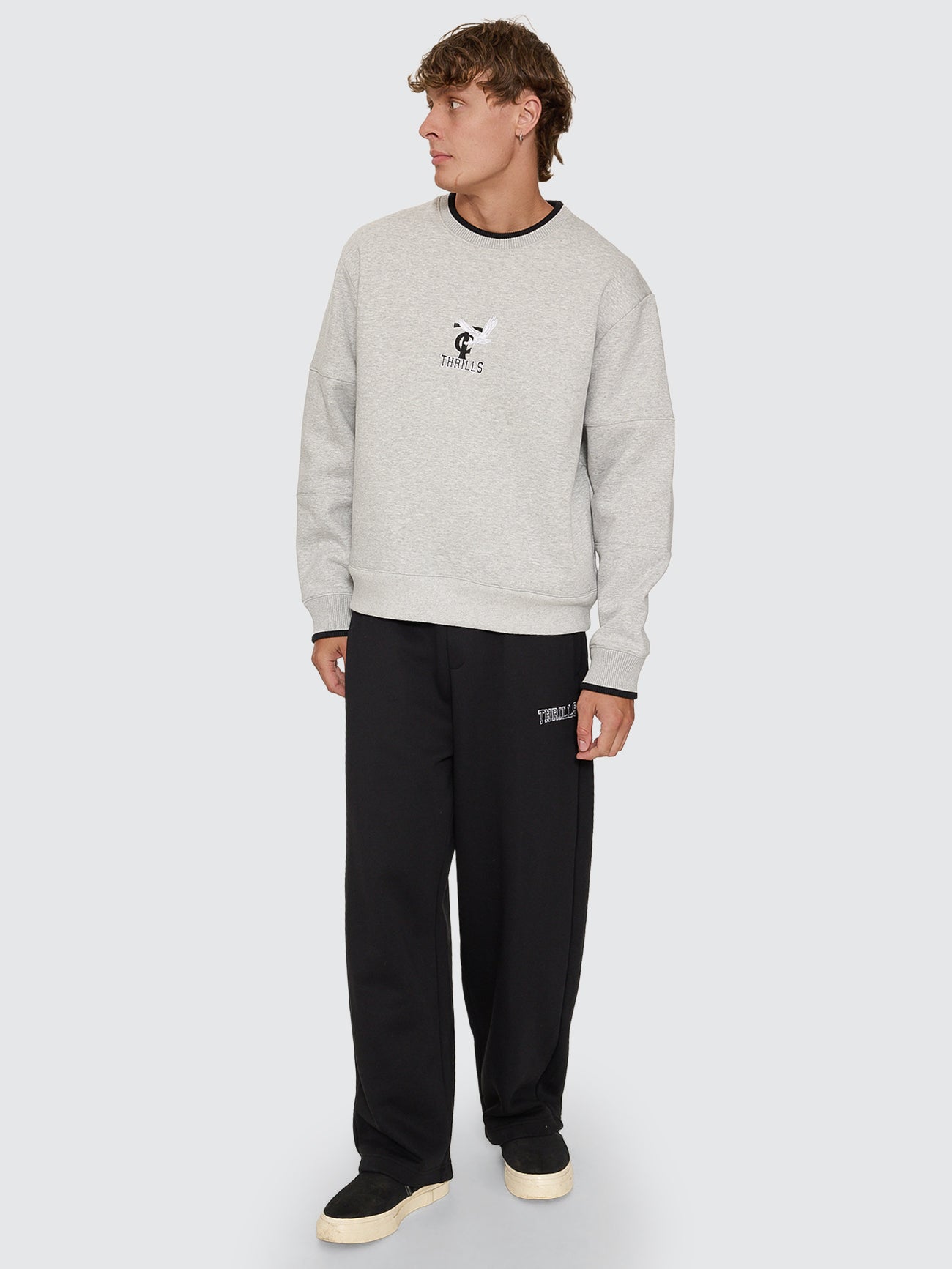Thrills Co A Grade Track Pant - Black in Black