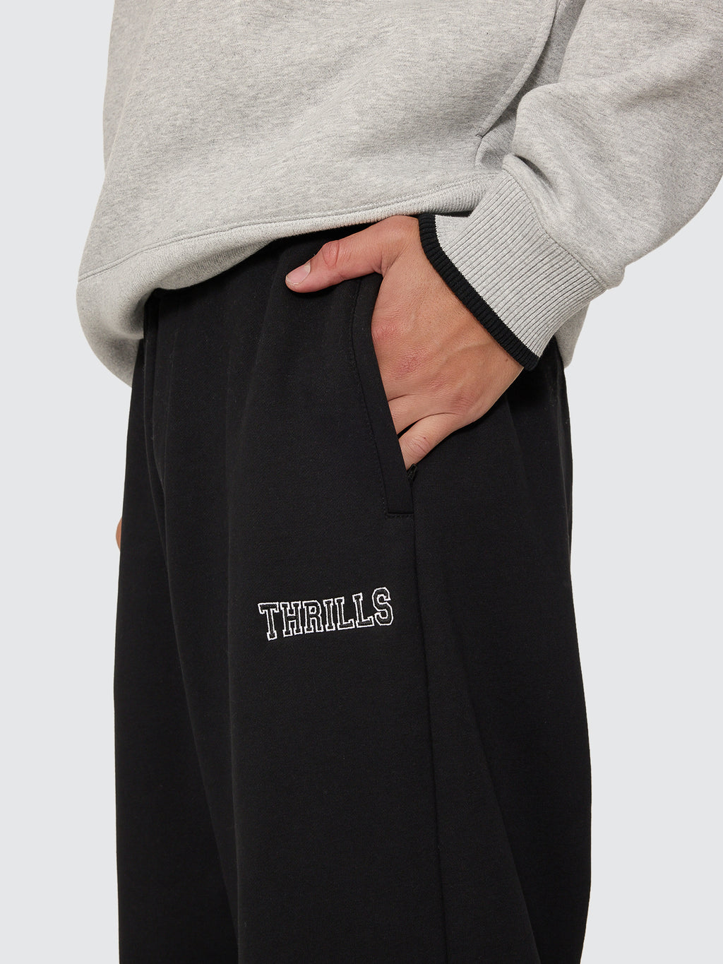 Thrills Co A Grade Track Pant - Black in Black