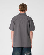 Rusty Spray N Pray Graphic Check Shirt in STEEL