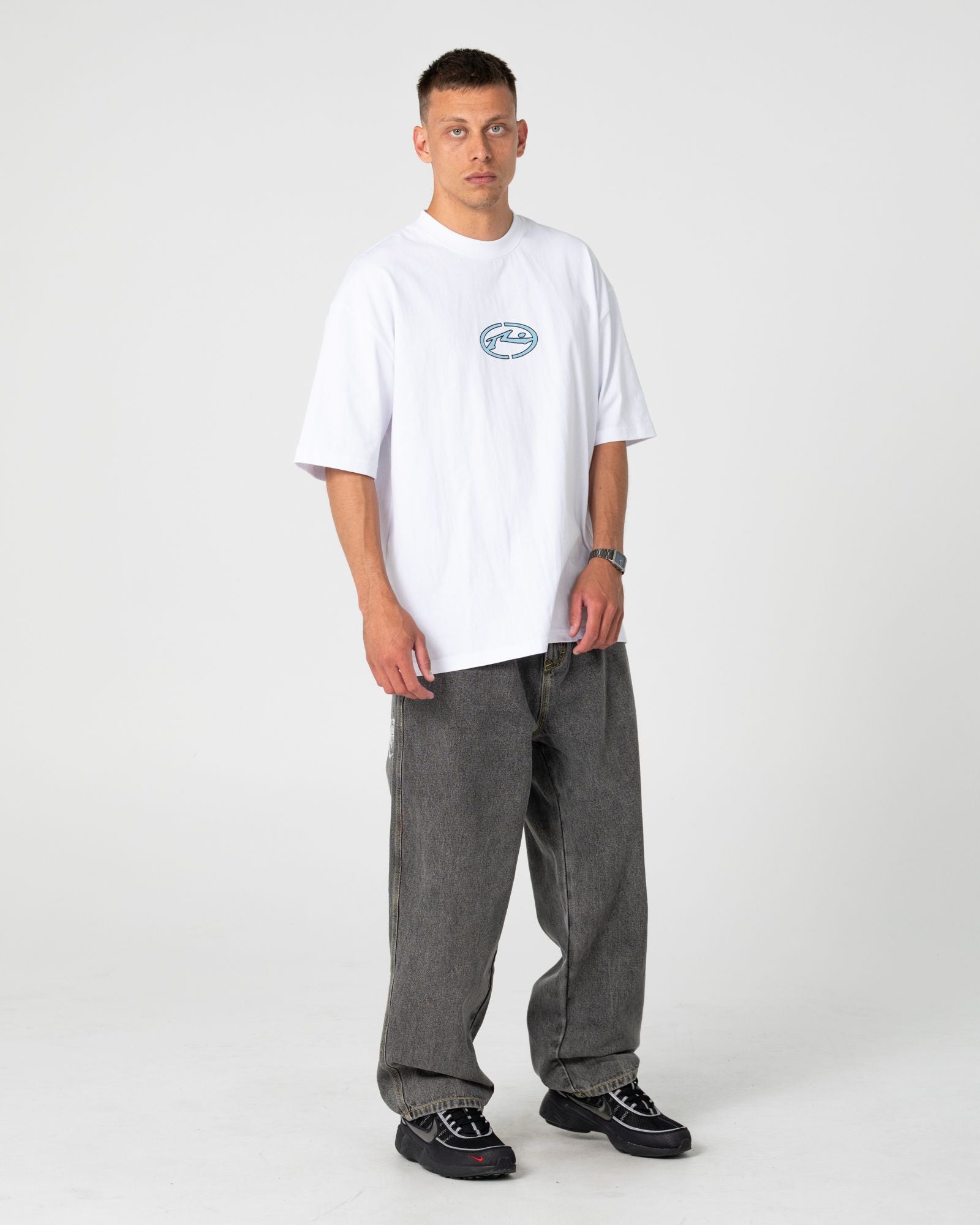 Rusty Turbo Oversized Graphic Tee in WHITE 2