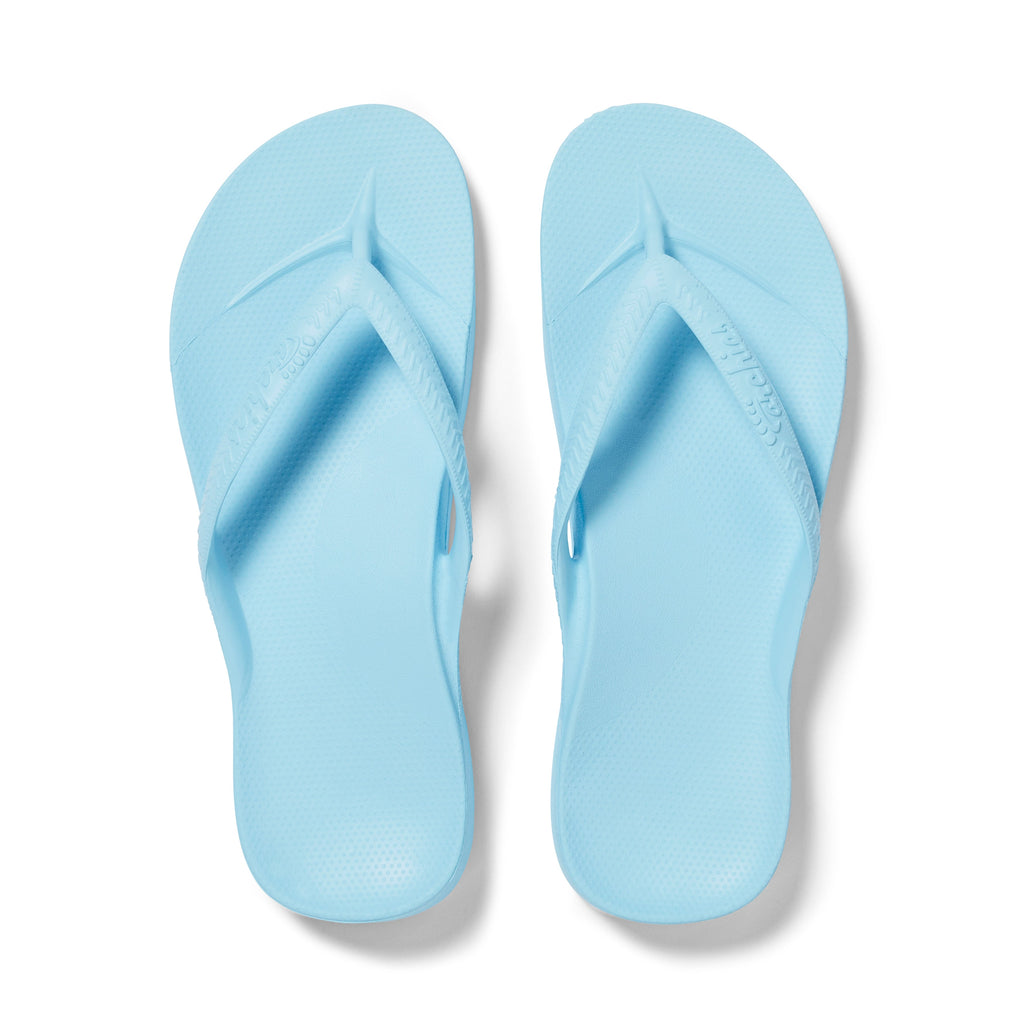 Archies Footwear Arch Support Thongs - Classic - Sky Blue in Single