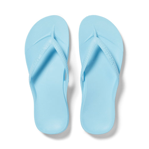 Archies Footwear Arch Support Thongs - Classic - Sky Blue in Single