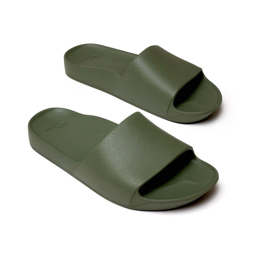 Archies Footwear Arch Support Slides - Classic - Olive in Single