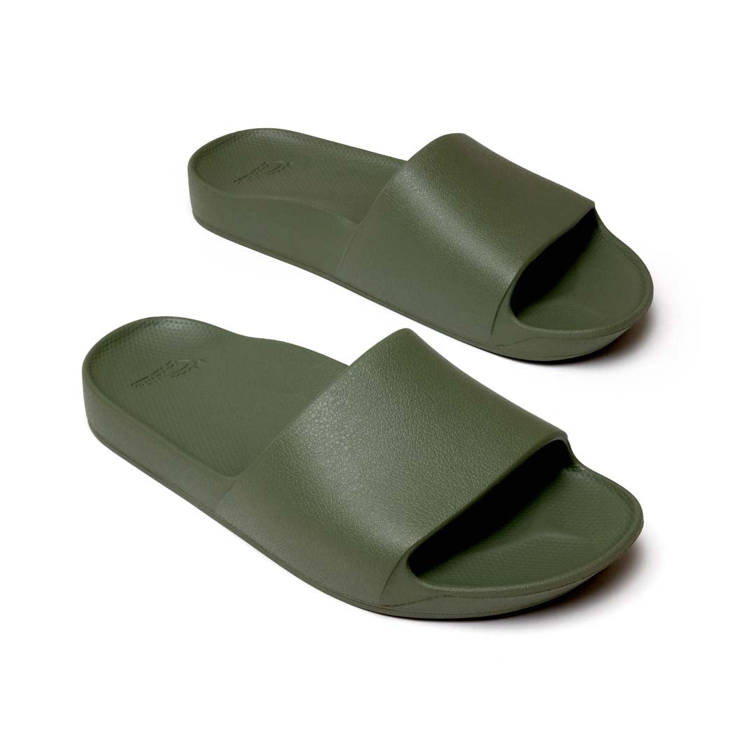 Archies Footwear Arch Support Slides - Classic - Olive in Single