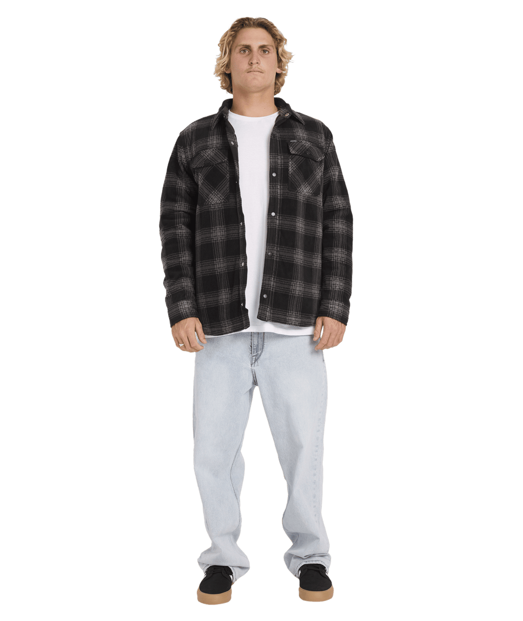 Volcom BOWERED FLEECE LS in DUSK GREY