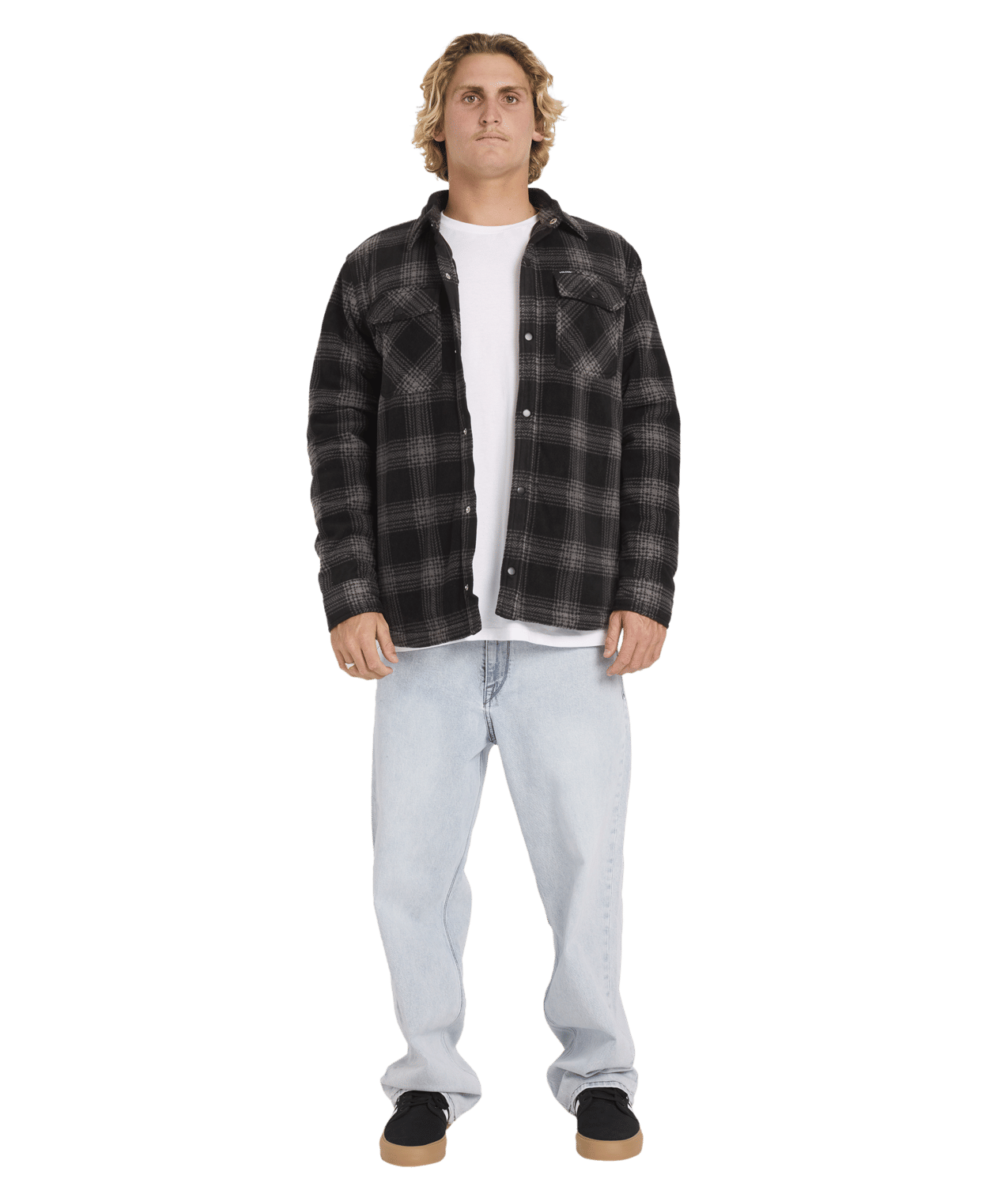 Volcom BOWERED FLEECE LS in DUSK GREY