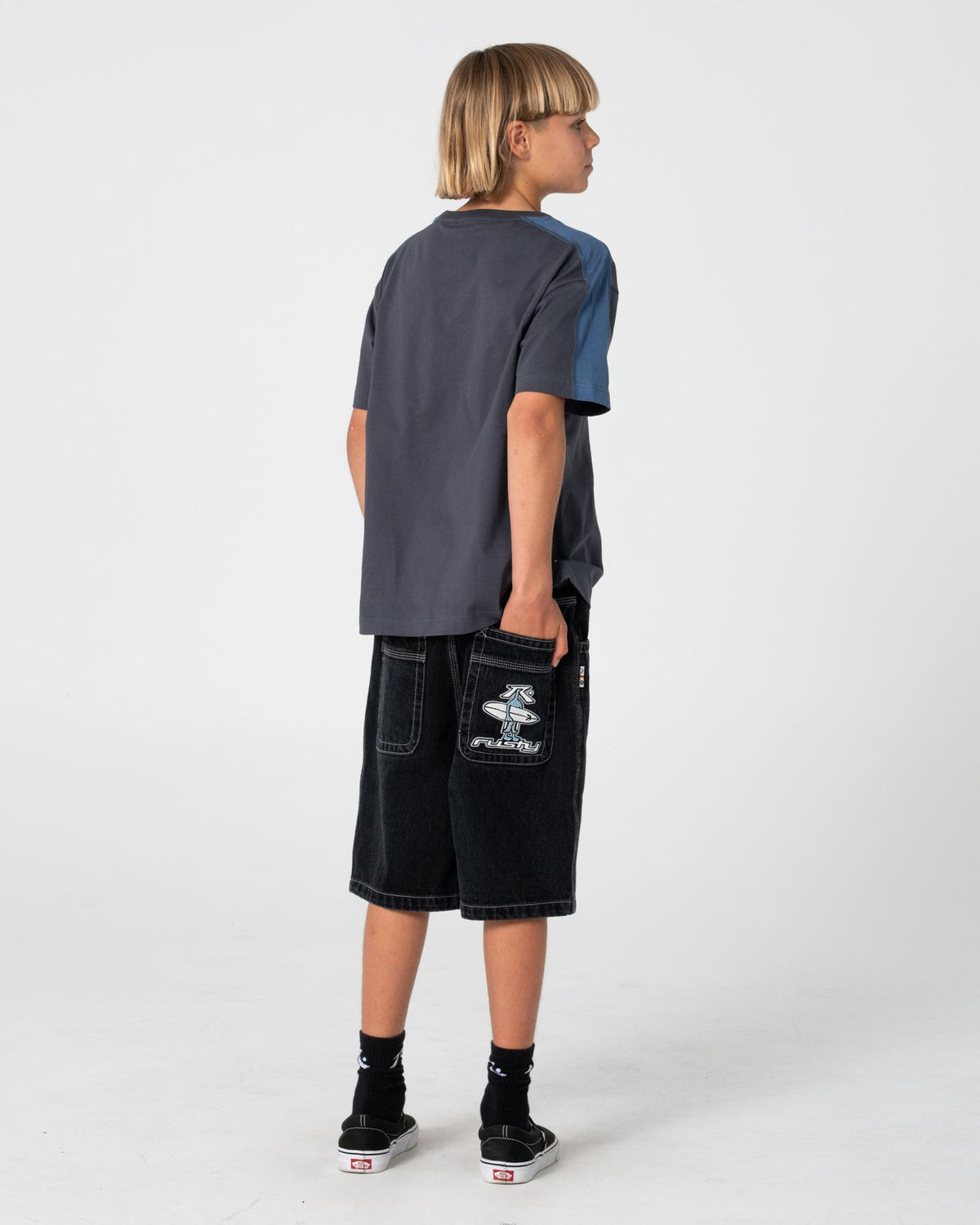 Rusty KILL SWITCH SHORT SLEEVE TEE BOYS in STEEL