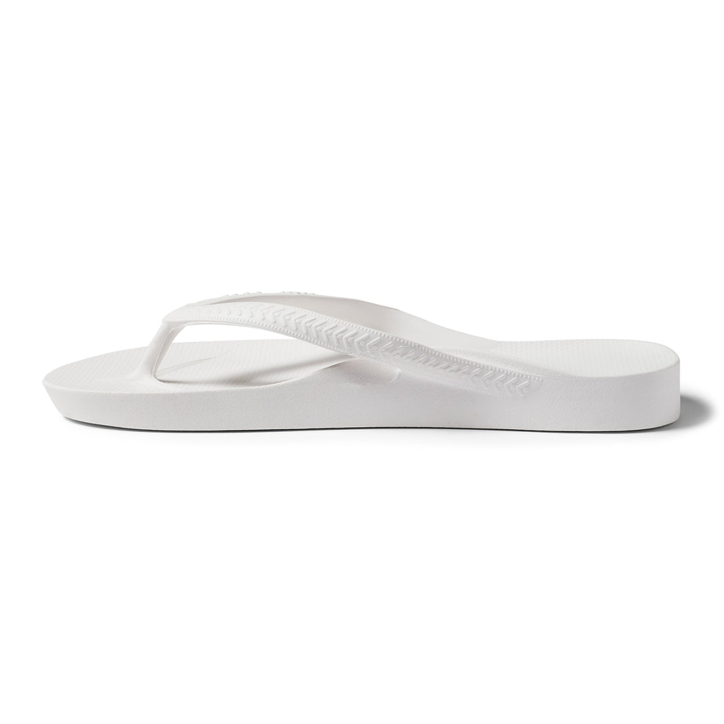 Archies Footwear Arch Support Thongs - Classic - White in Single