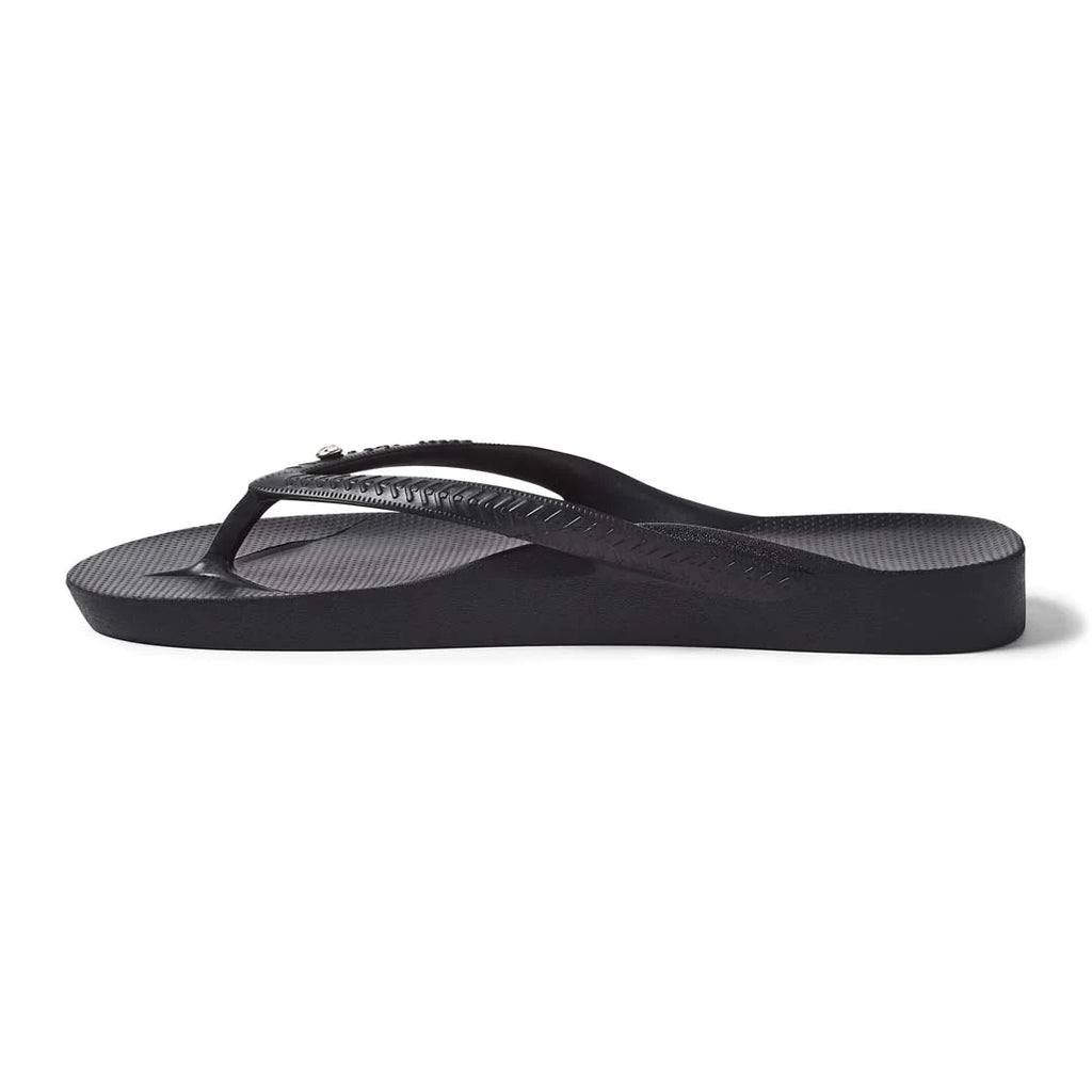 Archies Footwear Arch Support Thongs - Classic - Crystal Black in Single