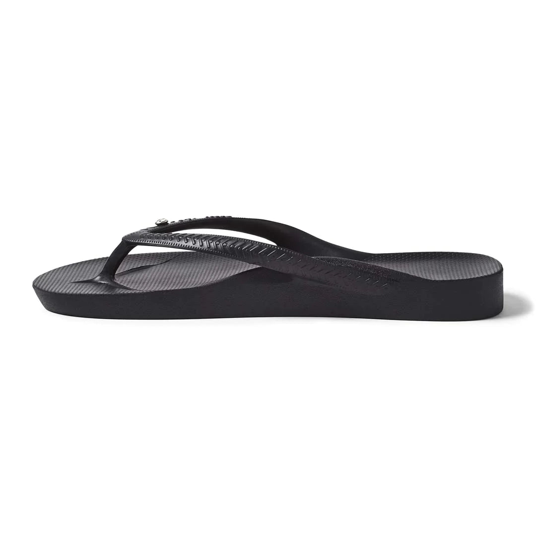 Archies Footwear Arch Support Thongs - Classic - Crystal Black in Single