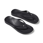 Archies Footwear Arch Support Thongs - Classic - Crystal Black in Single