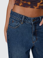 Thrills Co Billie Low Rise Baggy Jean - Teal Blue in Teal Blue