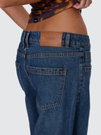 Thrills Co Billie Low Rise Baggy Jean - Teal Blue in Teal Blue