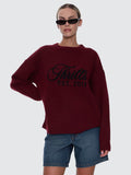 Thrills Co Bloodlines Knit Sweater - New Maroon in New Maroon