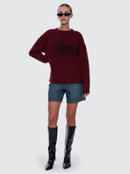 Thrills Co Bloodlines Knit Sweater - New Maroon in New Maroon