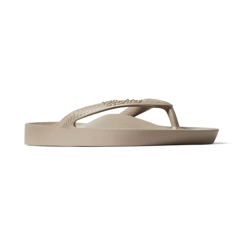 Archies Footwear Arch Support Thongs - Classic - Taupe in Single