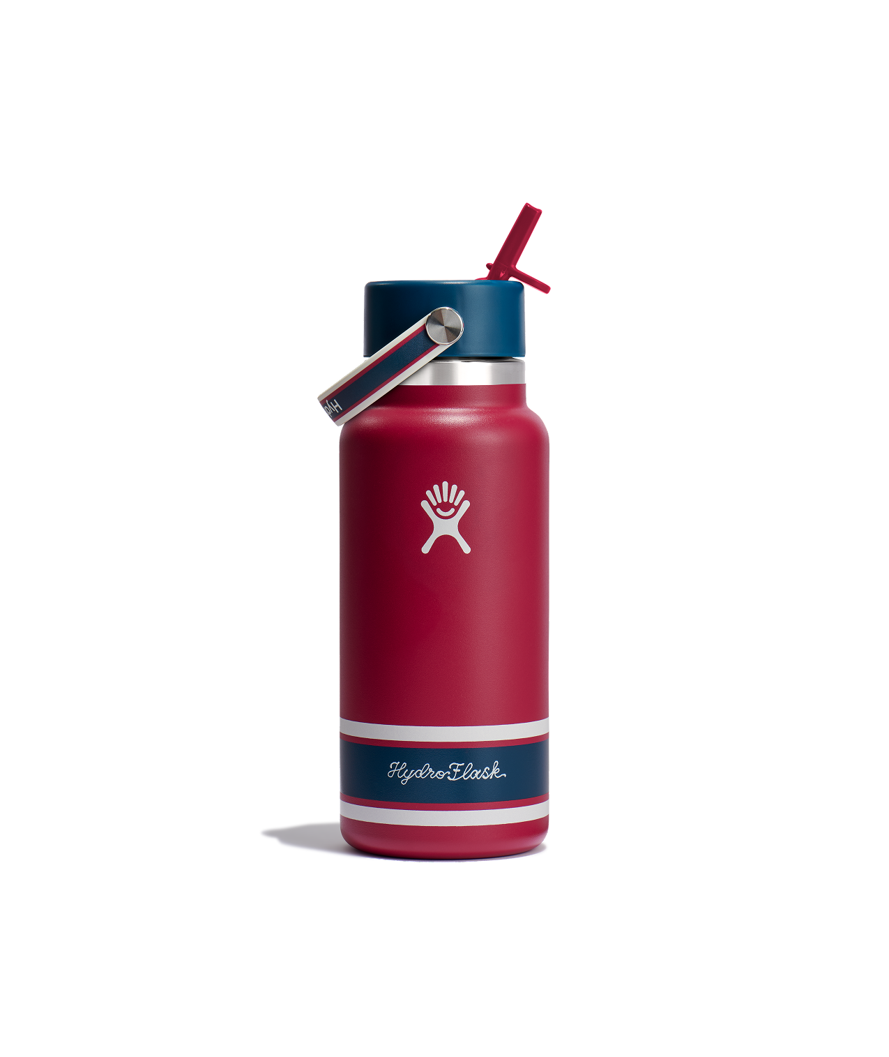 Hydro Flask 32 Oz Wide Flex Straw Cap in Campus Red