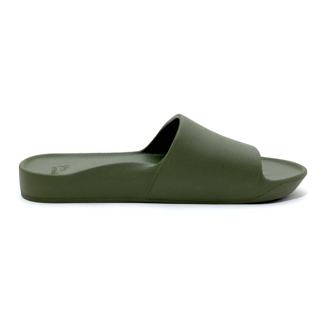 Archies Footwear Arch Support Slides - Classic - Olive in Single