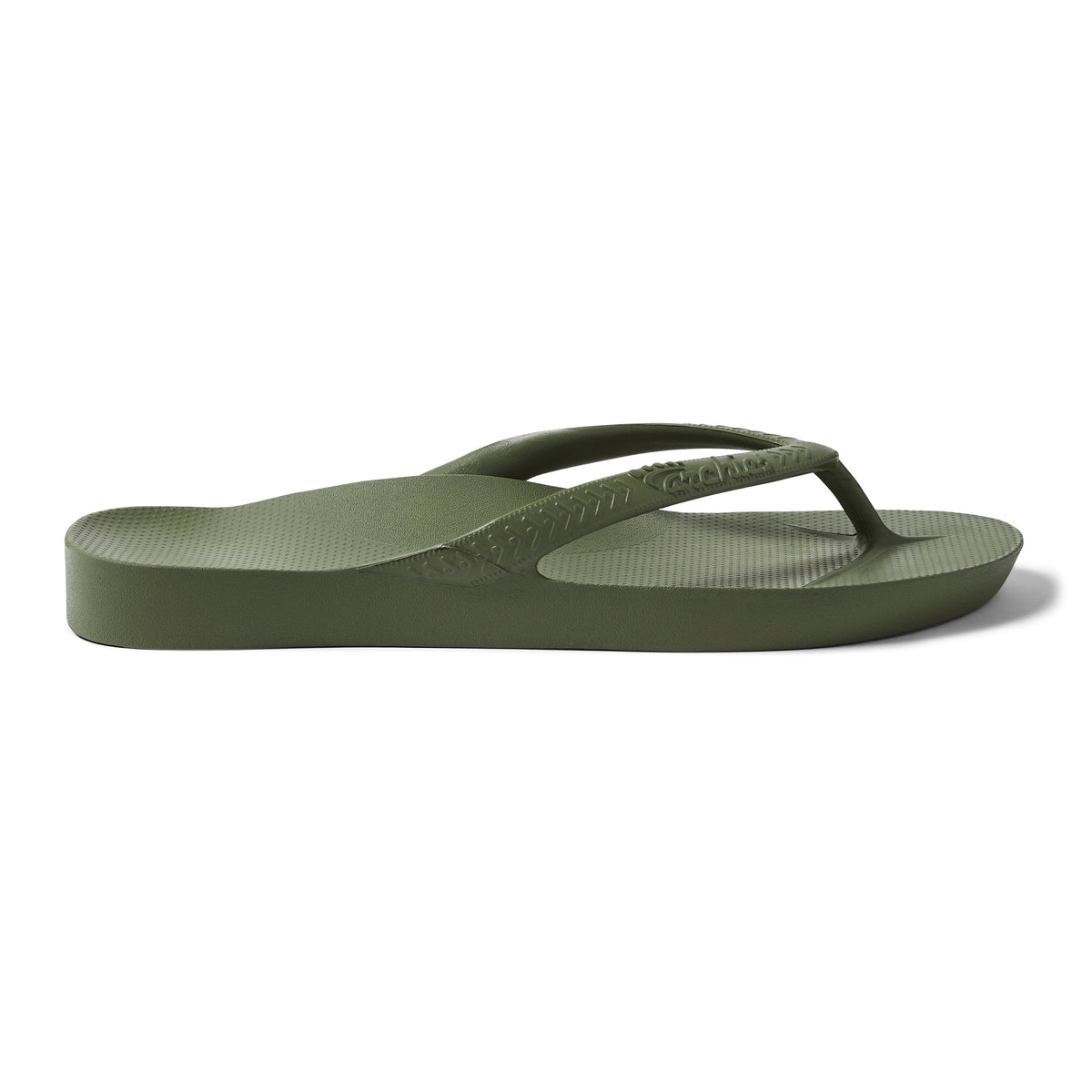 Archies Footwear Arch Support Thongs - Classic - Olive in Single