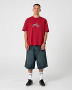 Rusty Razor Graphic Tee in VINTAGE RED