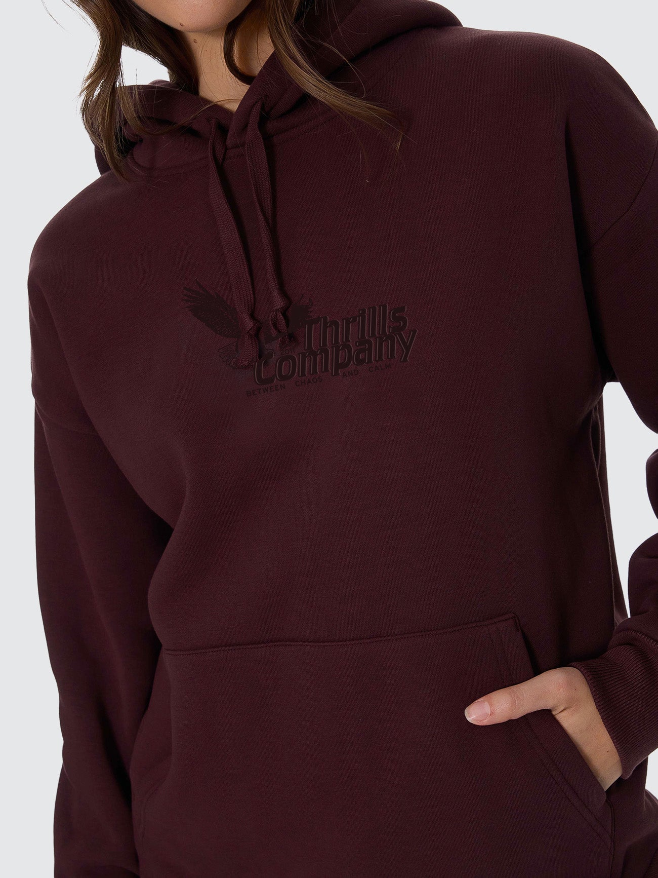 Thrills Co Chaos And Calm Slouch Hood - Bitter Chocolate in Bitter Chocolate