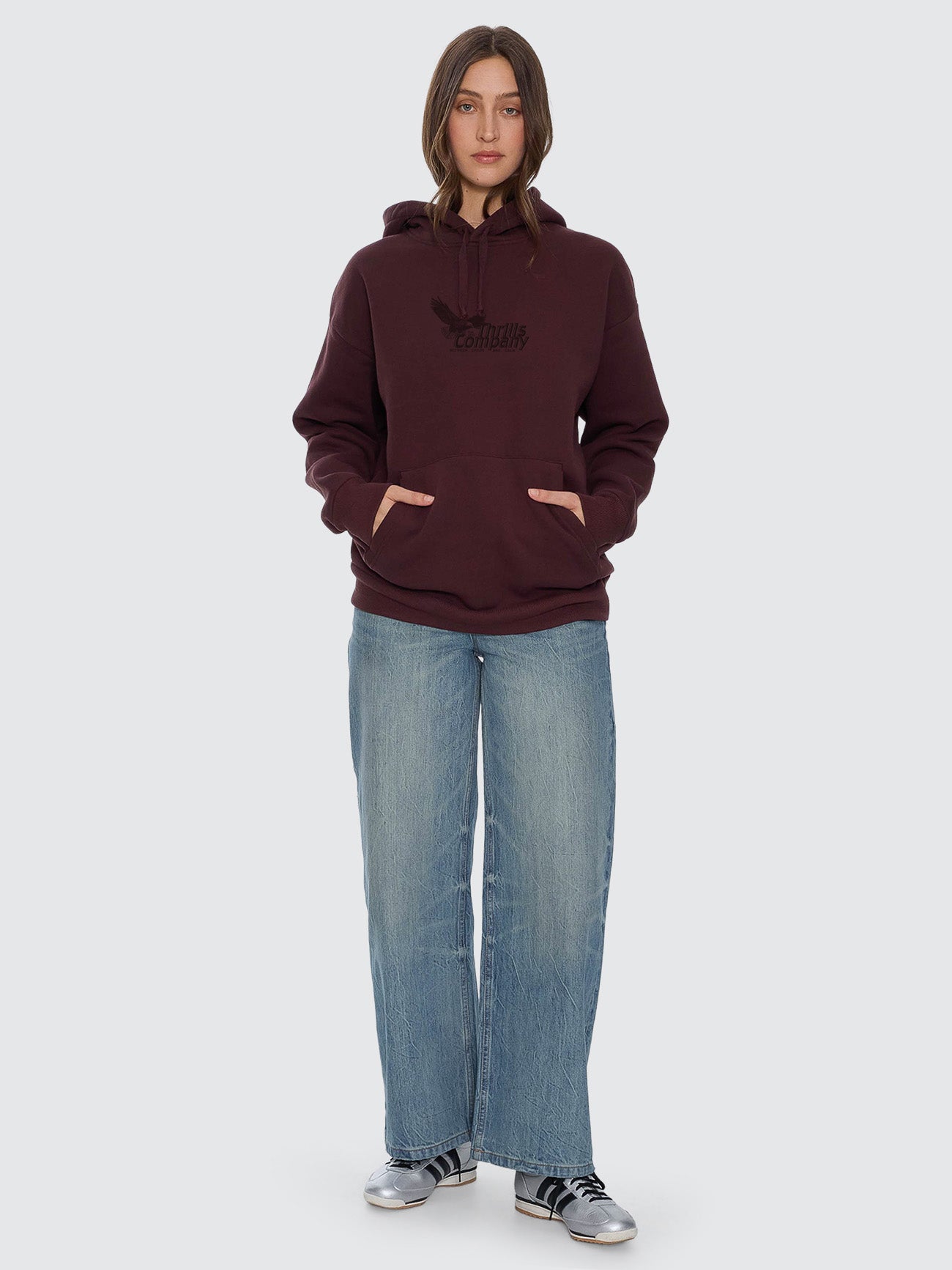 Thrills Co Chaos And Calm Slouch Hood - Bitter Chocolate in Bitter Chocolate