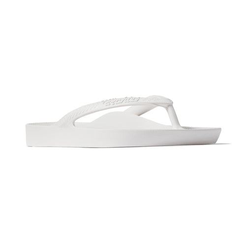 Archies Footwear Arch Support Thongs - Classic - White in Single