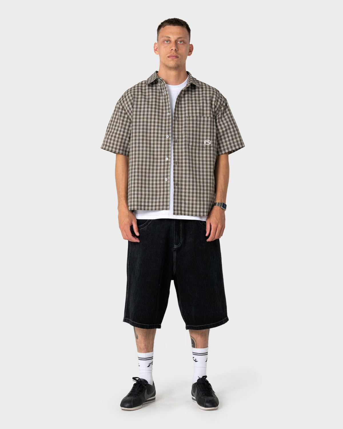 Rusty Anarchy Check Shirt in SAVANNA