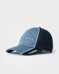 Rusty White Lines Dad Cap in CHINA BLUE