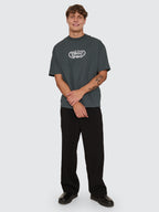 Thrills Co Double Time Oversize Box Tee - Petrol in Petrol