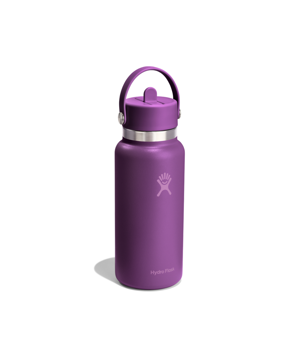 Hydro Flask 32 Oz Wide Flex Straw Cap in Beachplum Purple