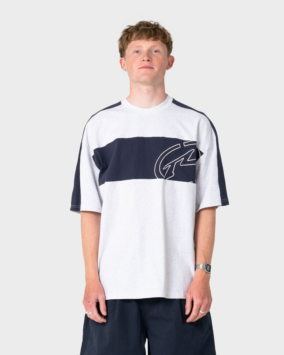 Rusty KILL SWITCH SHORT SLEEVE TEE in ECRU MARLE