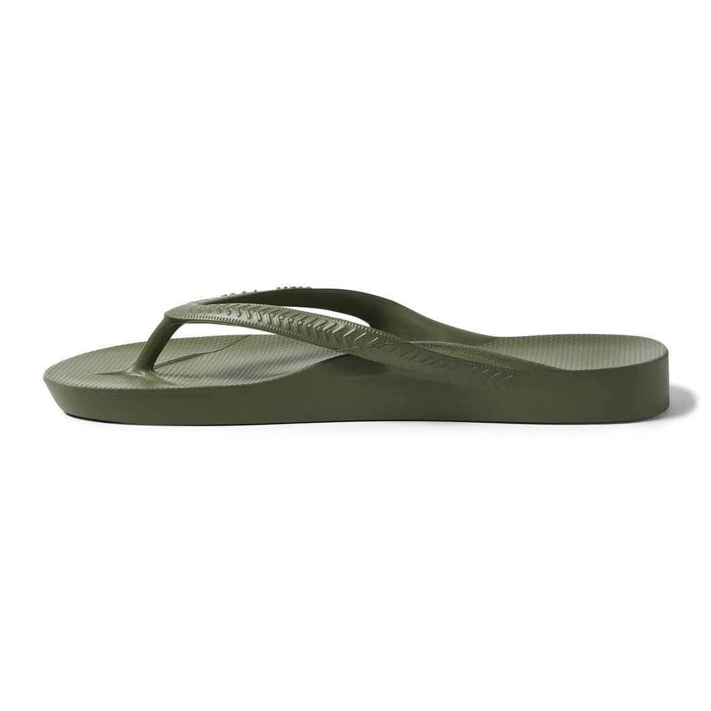 Archies Footwear Arch Support Thongs - Classic - Olive in Single