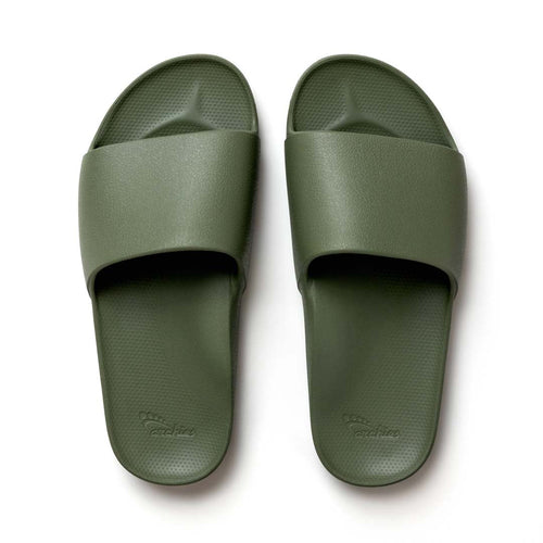 Archies Footwear Arch Support Slides - Classic - Olive in Single