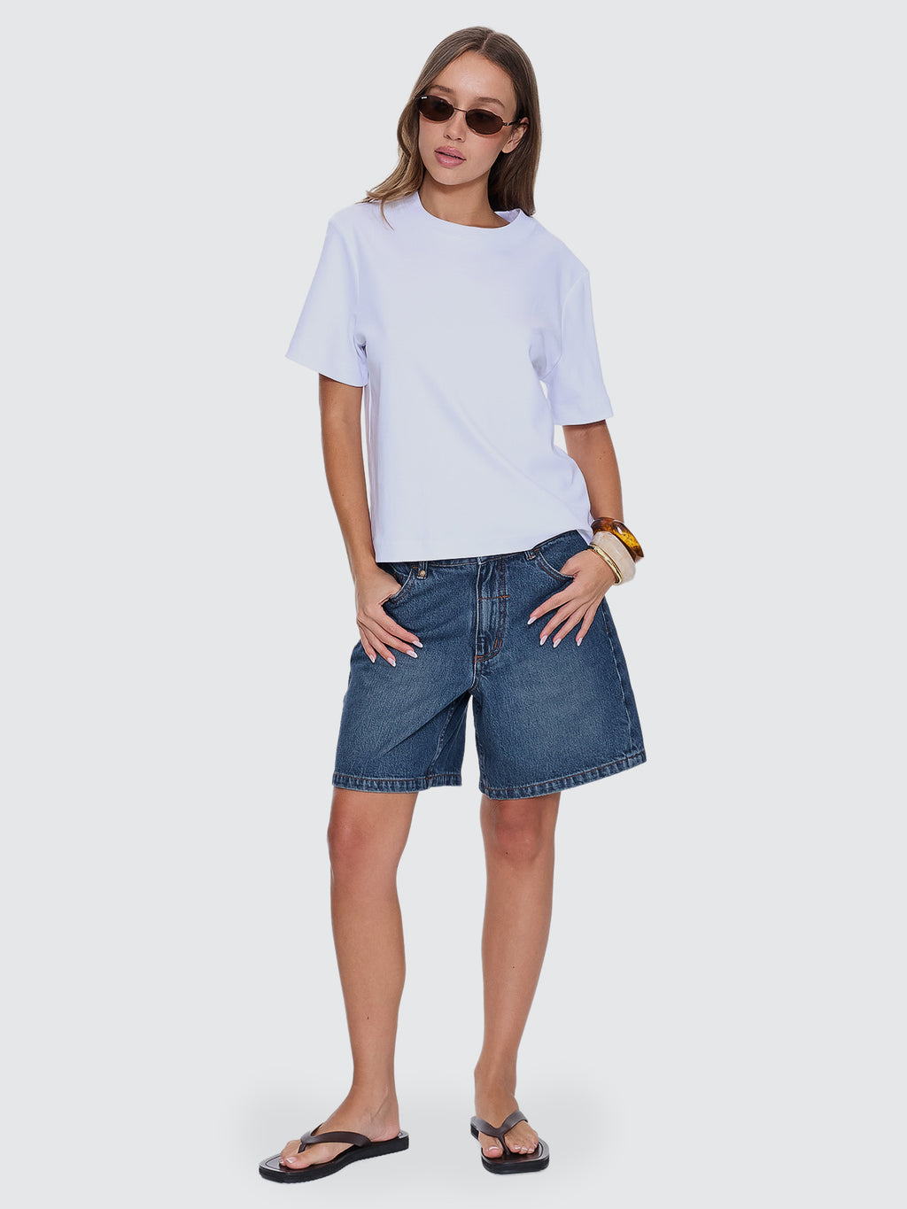 Thrills Co Essential Tee - White in White