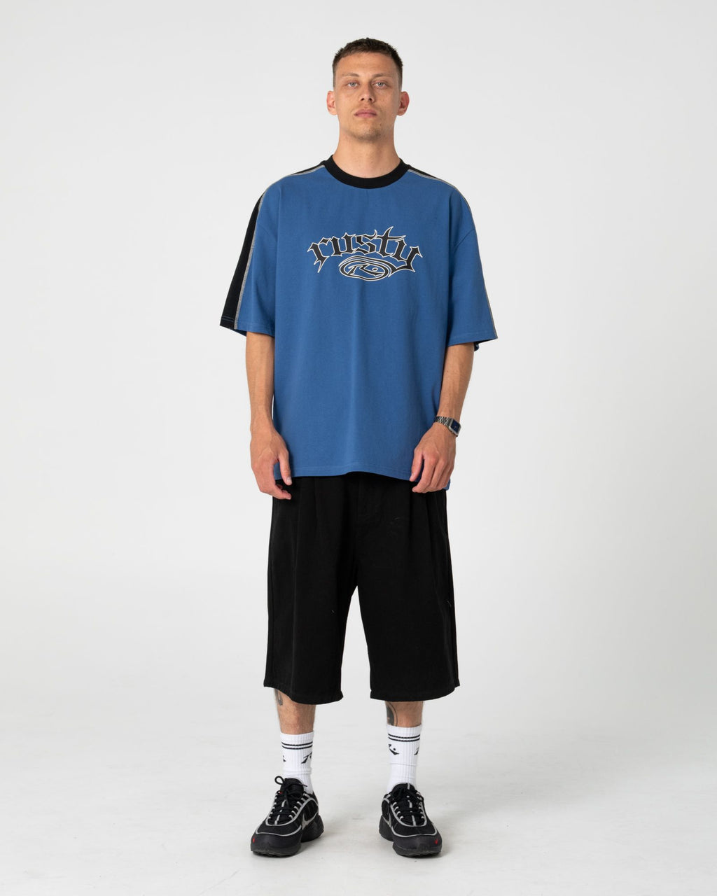 Rusty SCREAM SHORT SLEEVE TEE in ATLANTIC BLUE