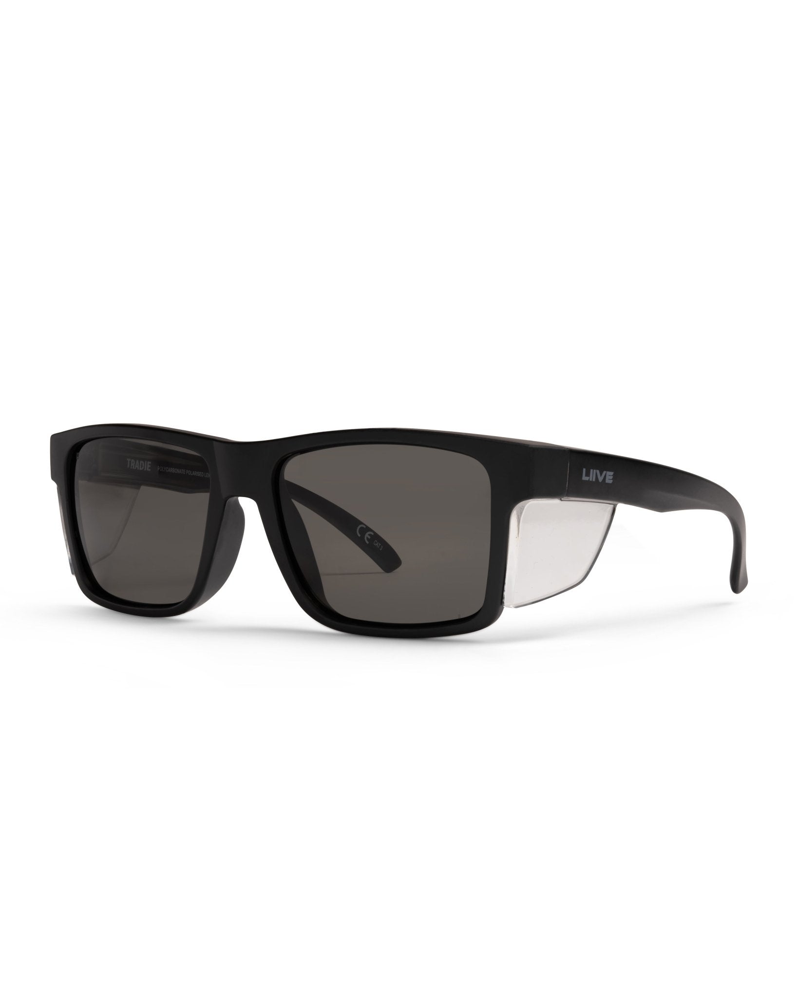 Liive Vision Z Tradie X Safety - Polarised Matt Black Clear Blinker in Single