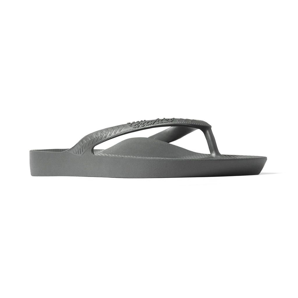 Archies Footwear Arch Support Thongs - Classic - Charcoal in Single