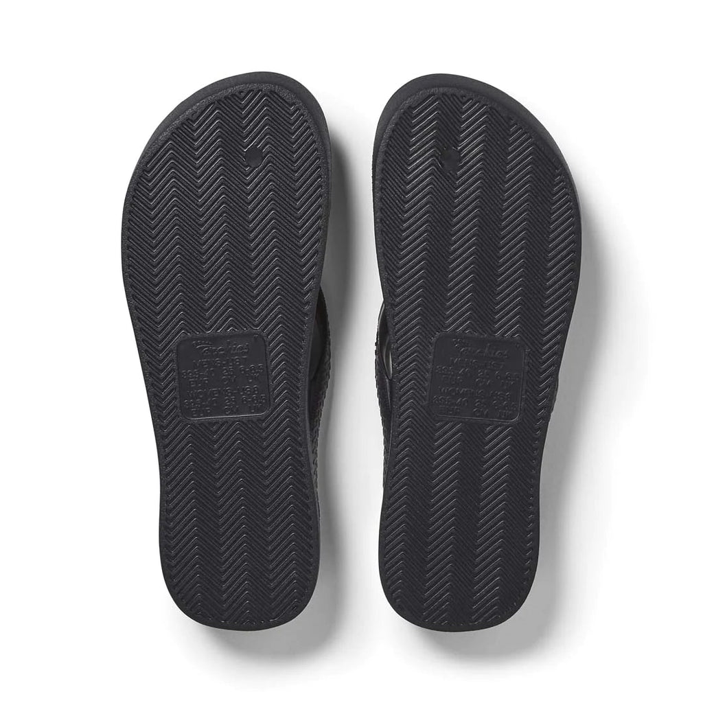 Archies Footwear Arch Support Thongs - Classic - Crystal Black in Single