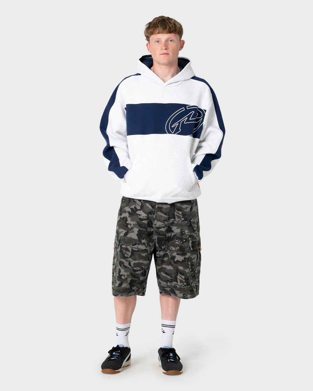 Rusty KILL SWITCH HOODED FLEECE in ECRU MARLE 2