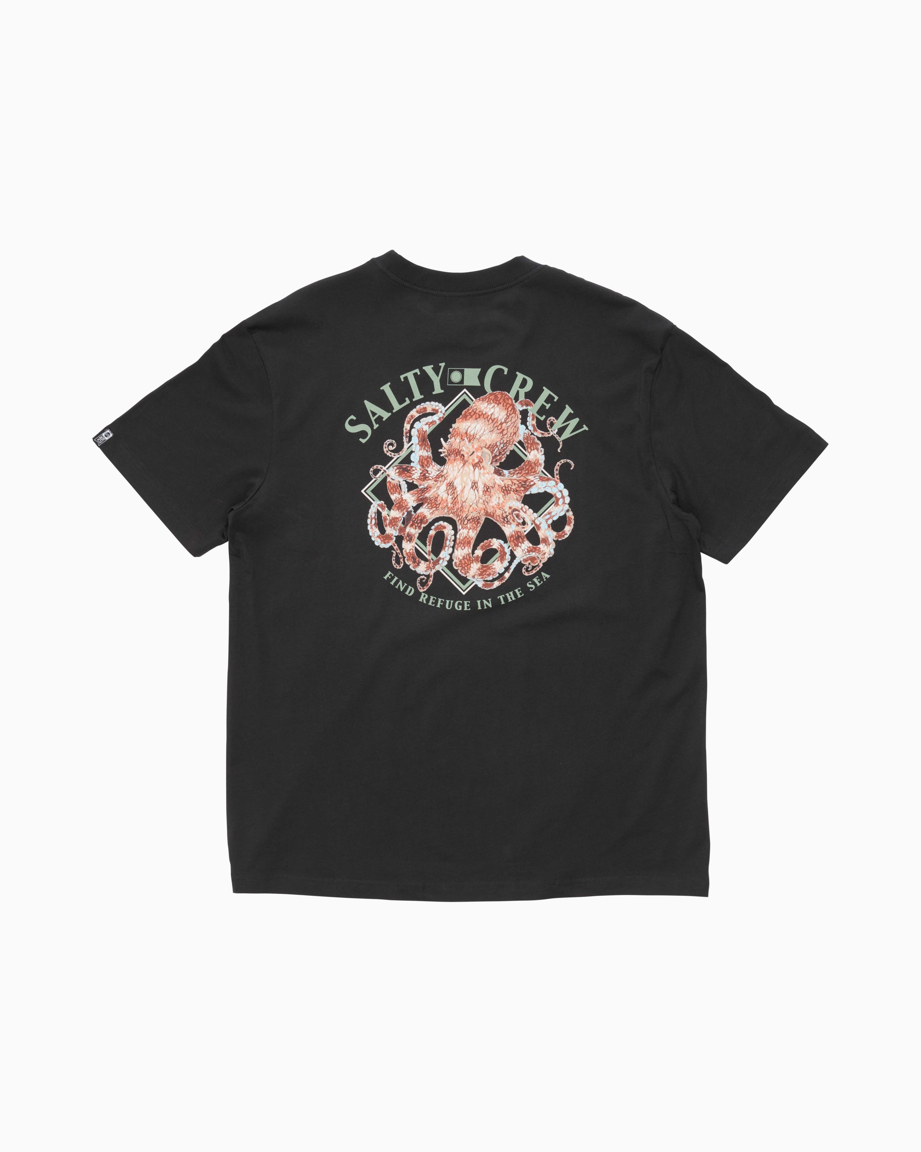 Salty Crew Octopod Classic SS Tee - Vintage Black in VINTAGE BLACK