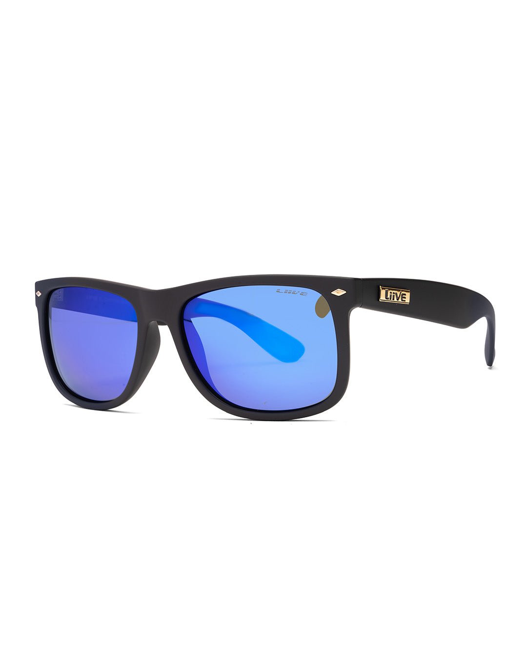Liive Vision EL Capitan - Blue Mirror Polarised Matt Black in Single