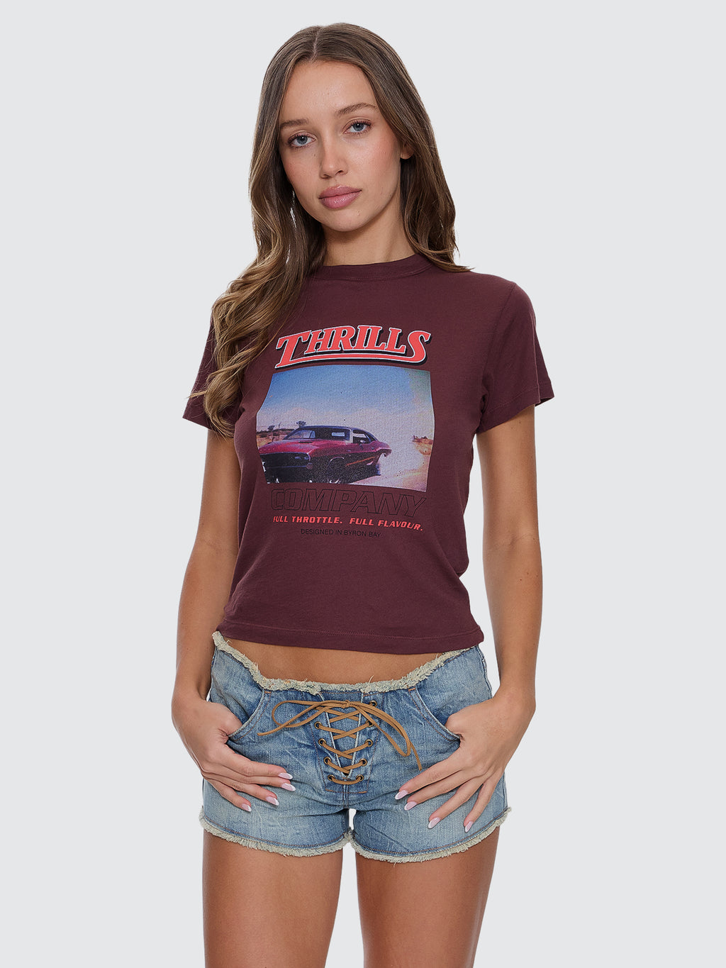 Thrills Co Full Throttle Boy Tee - Bitter Chocolate in Bitter Chocolate
